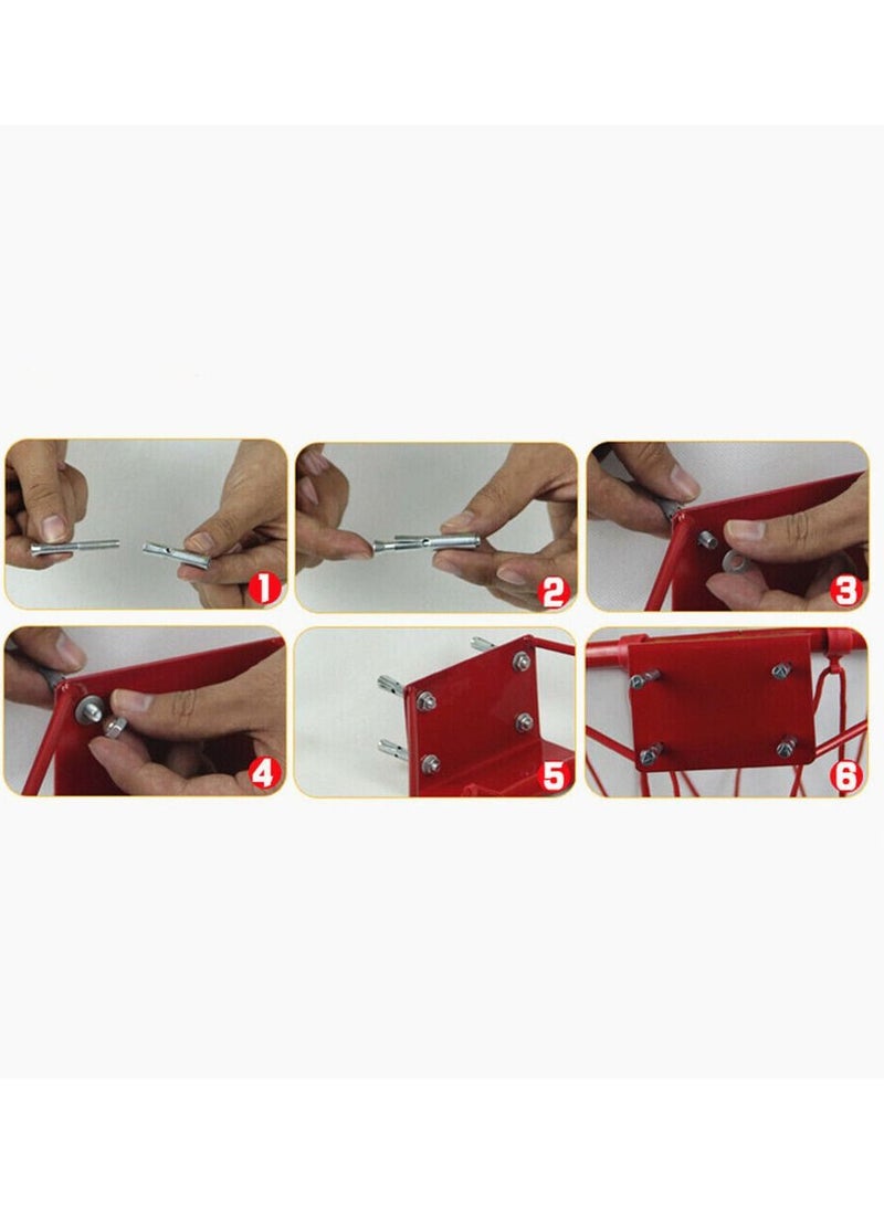 Mini Basketball Hoop Rim Net Set Shooting Practice Training  - Image 5