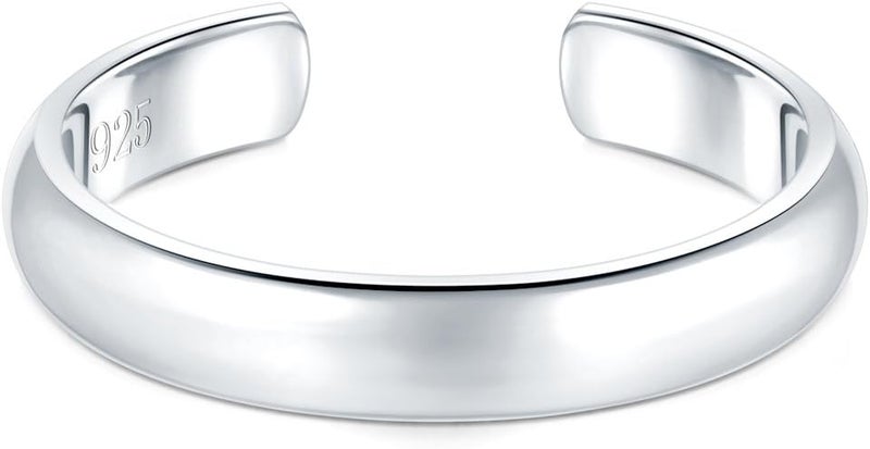 BORUO Toe Rings - Sterling Silver Band Ring - Stylish Toe Rings For Women - Sterling Silver Rings for Gifting - Chic 925 Sterling Silver Rings - Toe Rings For Women With Gift Bag, 2 mm, 3mm, 4mm - Image 2