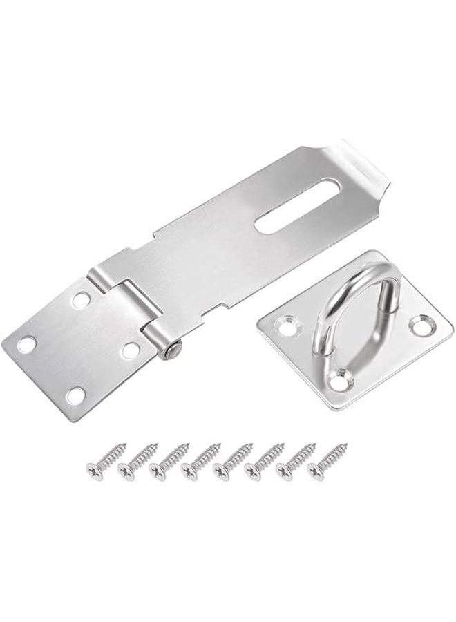 201 Stainless Steel Padlock Hasp Door Clasp Latch Security Bolt Lock 3pcs - Image 1