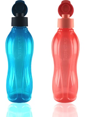 Tupperware Eco Bottle 750 Ml Blue And 750 Ml Coral  - Image 2