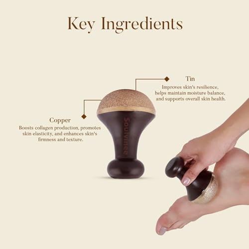 Soulvinee Bronze Kansa Natural Vatki Cup Ayurvedic Detox Manual Foot Massager Relaxation And Deep Cleaning Ancient Indian Technique One Side Finishing With Round Line - Image 3