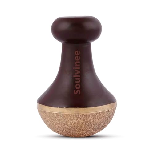 Soulvinee Bronze Kansa Natural Vatki Cup Ayurvedic Detox Manual Foot Massager Relaxation And Deep Cleaning Ancient Indian Technique One Side Finishing With Round Line - Image 4