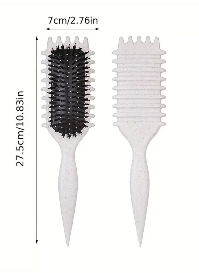 Prime by javaudan Frizz Reducer Curl Defining Brush for Curly Hair Easy Glide Nylon Bristles Resin Handle Styling & Shaping Comb for Women & Men  - Image 3