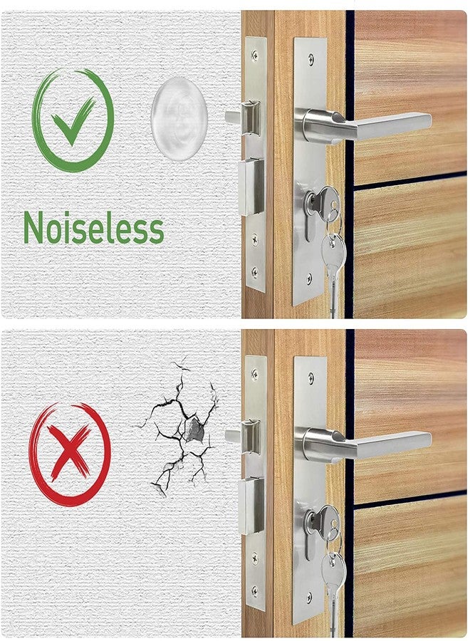 HSR Door Knob Wall Protector 9Pcs Transparent Round Silicone Door Handle Bumper for Doorknobs, Headboard, Refrigerator Door, Cabinets - Image 2