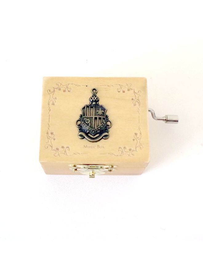 Vintage Small Patch Music Box Metal Wooden Hand Music Box Cute Gift Student Gift Wholesale-Color:British Badge  - Image 1