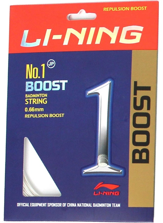 Li-Ning Unisex Adult No.1 Boost Badminton - String, 0.66Mm Diameter - Alpine White, One Size  - Image 1