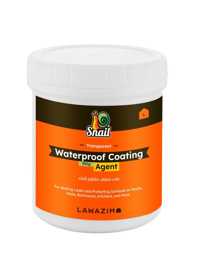 LAWAZIM Snail Transparent Waterproof Coating Agent - Invisible Clear Insulation Anti-Leakage Coating for Repairing Cracks and Moisture Areas, Super Strong Sealant for Indoor & Outdoor Use - 300g - Image 2