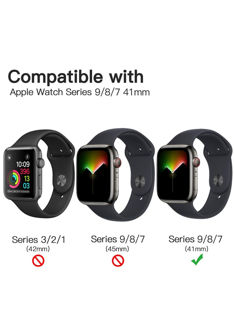 DUSALA Screen Protector for Apple Watch Series 9/8/7 41mm Flexible TPU Film Anti-Scratch HD Clear 3-Pack - Image 2