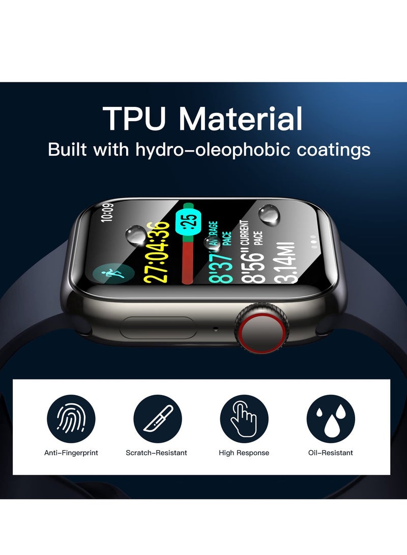 DUSALA Screen Protector for Apple Watch Series 9/8/7 41mm Flexible TPU Film Anti-Scratch HD Clear 3-Pack - Image 4