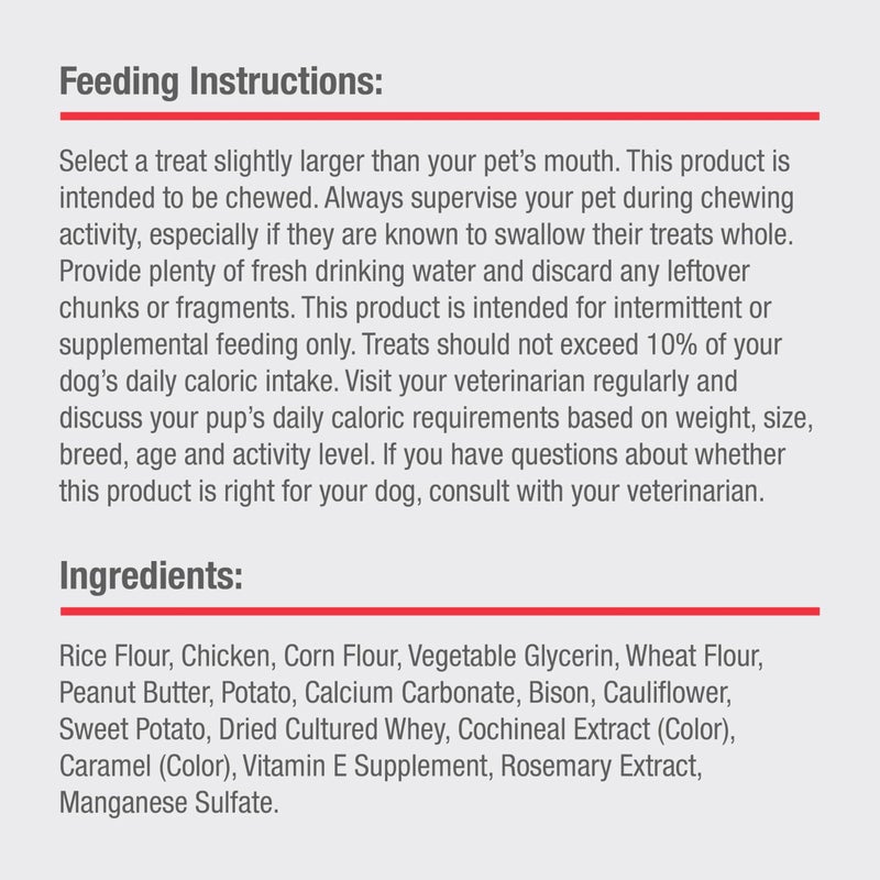DreamBone Puffy Rolls Chews for Dogs, 8 Count, Treat Your Dog to Easy-to-Digest Rawhide-Free Chews Made with Real Peanut Butter and Bison - Image 2