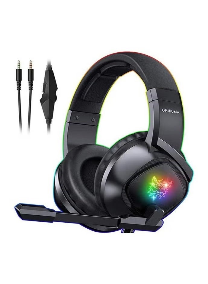 JAJEEK K19 Gaming Wired Headset with Microphone – High-Quality Sound, Noise-Canceling, Compatible with PS4, PS5, Xbox One, Xbox Series X/S, Nintendo Switch, and PC – Comfortable Over-Ear Design - Image 1
