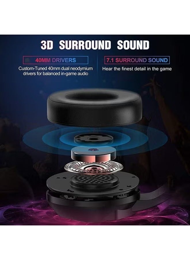 JAJEEK K19 Gaming Wired Headset with Microphone – High-Quality Sound, Noise-Canceling, Compatible with PS4, PS5, Xbox One, Xbox Series X/S, Nintendo Switch, and PC – Comfortable Over-Ear Design - Image 3