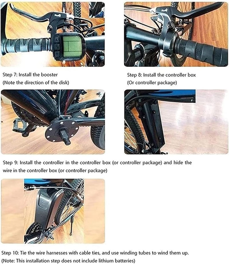 wzfdm Electric Bicycle Conversion Kit 20" 24" 26" 27.5" 28" 29" 700C Front Wheel E-Bike,27.5"-48v#1000w - Image 3