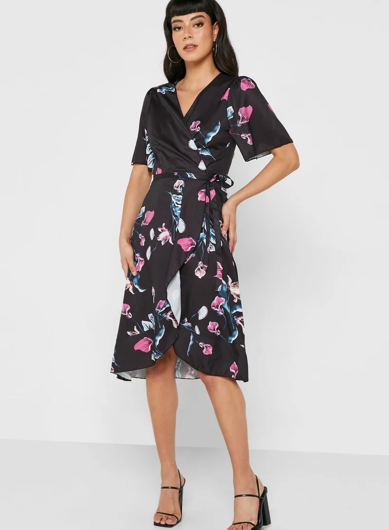 ELLA Printed Wrap Dress