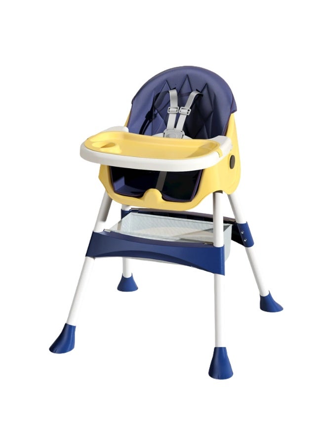 Multi-functional foldable portable children's safety dining chair, baby eating chair, infant dining table chair, yellow standard model - Image 5