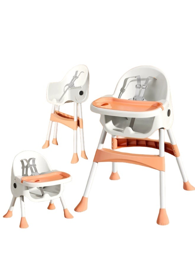 Multi-functional foldable portable children's safety dining chair, baby eating chair, infant dining table chair, yellow standard model - Image 1