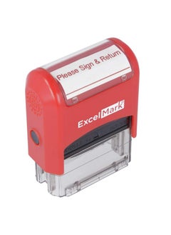 ExcelMark Selfinking Rubber Teacher Grading Stamp Please Sign & Return  - Image 1