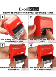 ExcelMark Selfinking Rubber Teacher Grading Stamp Please Sign & Return  - Image 3