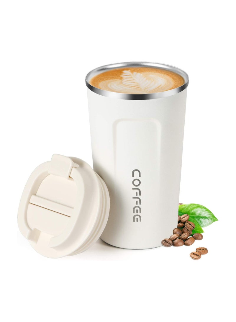 general 510ML  Stainless Steel Coffee Cup, Leakproof Insulated Thermal Cup Car Coffee Cup for Hiking, Camping, and traveling, Reusable for Hot Cold Coffee, Water, and Tea  - Image 1