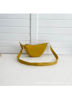 Fitting Room new dumpling bag fashion messenger bag western style all-match shoulder bag nylon canvas bag lightweight underarm bag Yellow