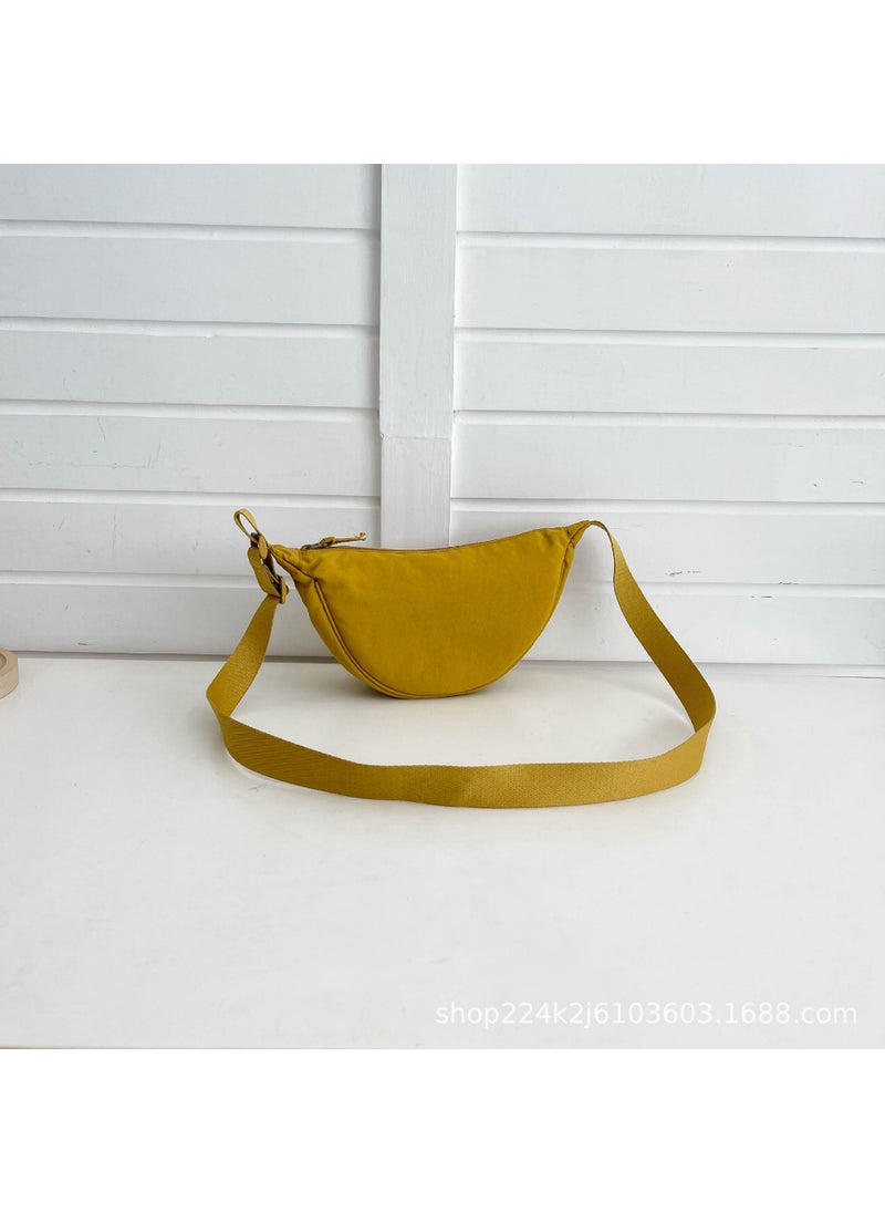 Generic - Fitting Room new dumpling bag fashion messenger bag western style all-match shoulder bag nylon canvas bag lightweight underarm bag Yellow - Image 1