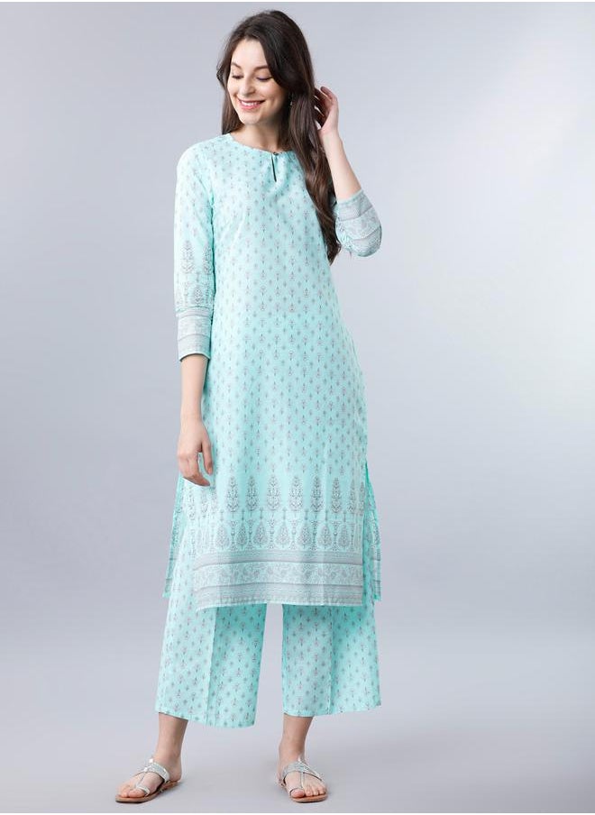 Vishudh All Over Print Kurta & Palazzos Set by Styli  - Image 1