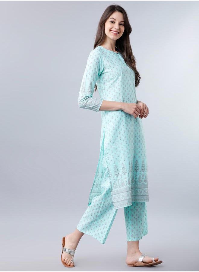 Vishudh All Over Print Kurta & Palazzos Set by Styli  - Image 5