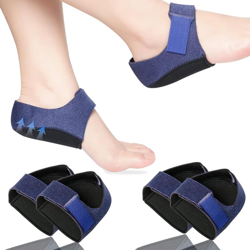 Cetaplast Plantar Fasciitis Gel Cups – 2 Pieces Shock-Absorbing Pads for Heel Spur, Achilles Tendonitis, Cracked Heels – Soft Cushion Inserts for Foot Pain Relief – Blue, Size L (41–45) - Image 1
