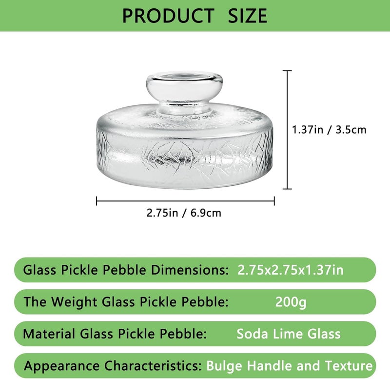 Artcome Artcome 5-Pack Glass Fermentation Weights with Easy Grip Handle and Unique Texture Design for Large Wide Mouth Mason Jars  - Image 2