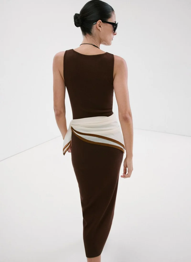 مانجو Fitted Midi-Dress