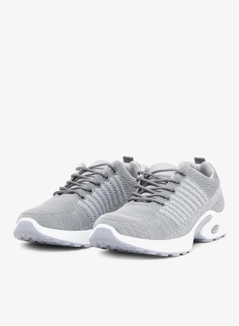Styli Active Lace Up Knitted Upper Sneakers