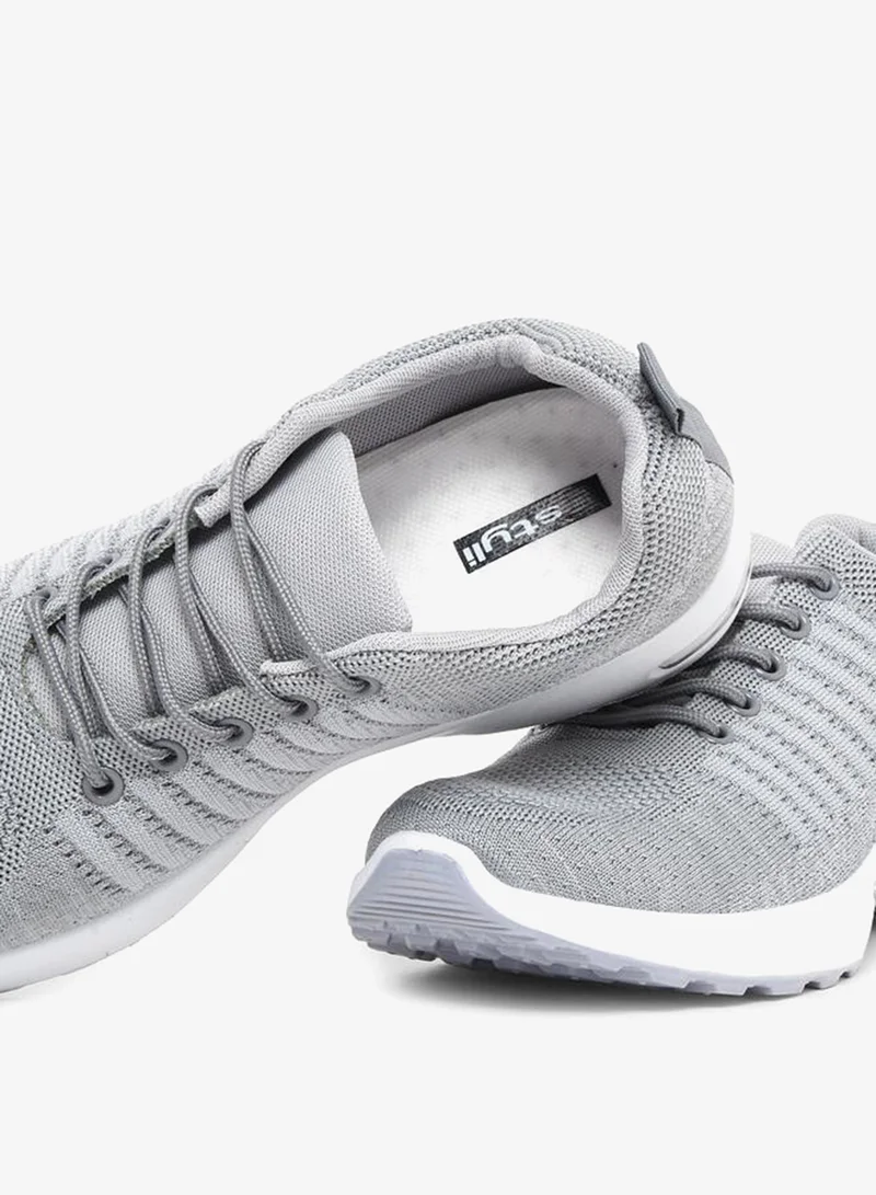 Styli Lace Up Knitted Upper Sneakers