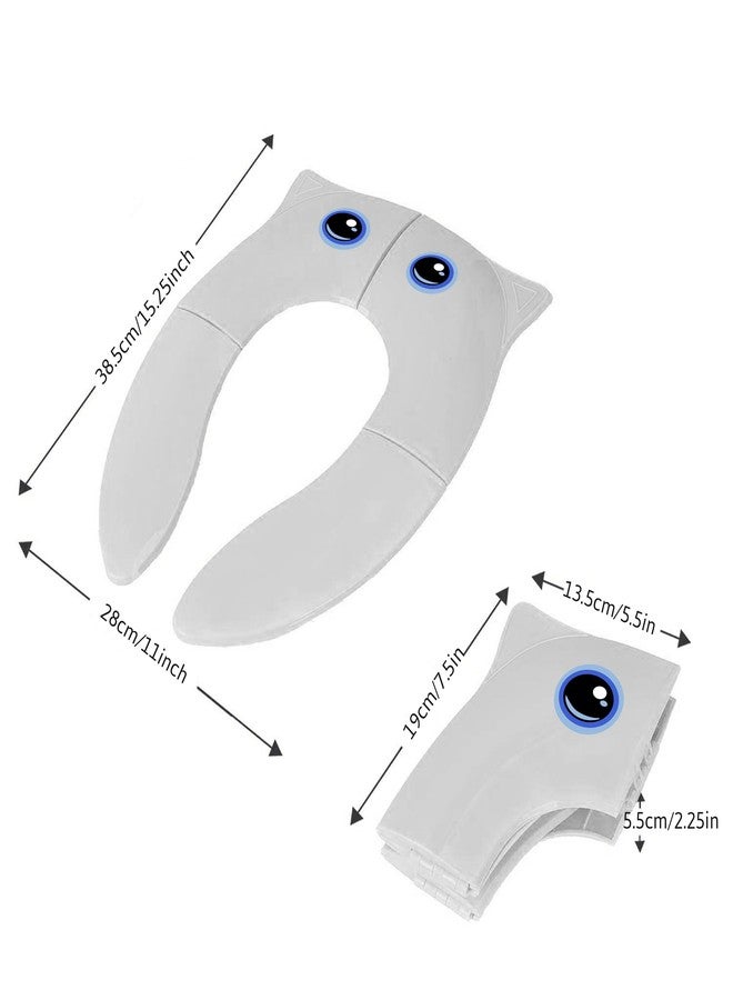TechHark Plastic Baby Potty Training Toilet Seat for Boys and Girls Kids, Non-Slip with Splash Guard, Fits Round&Oval Toilets, (Travel White) Pack of 1 - Image 3