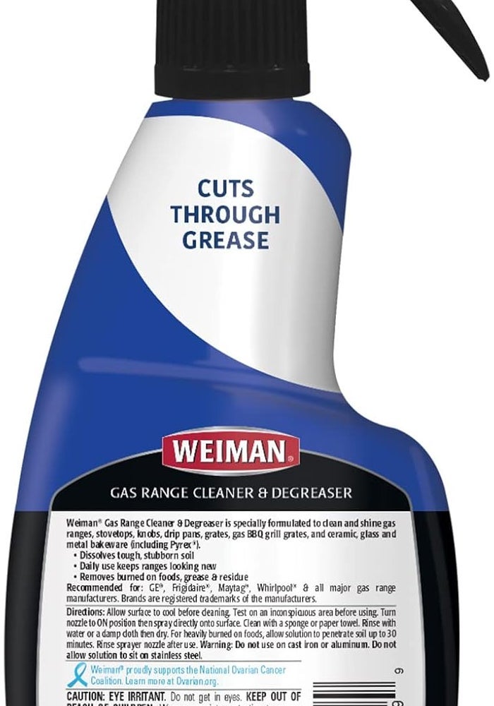 Weiman Heavy Duty Gas Range Cleaner & Degreaser, 355ml - Image 2