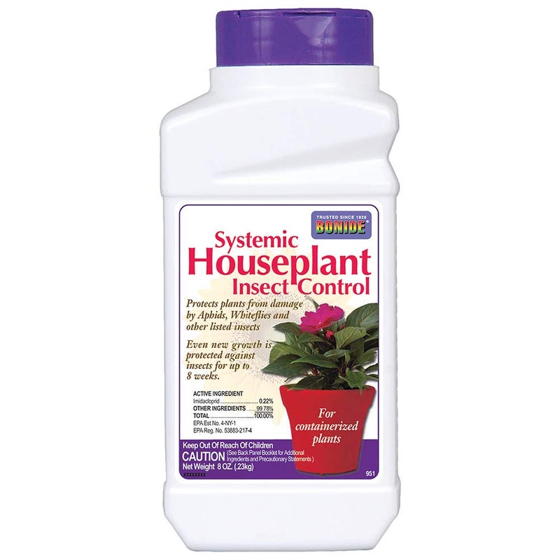 Bonide Systemic Houseplant Insect Control, 8 oz Ready-to-Use Granules for Indoors and Outdoors, Protects Plants from Insects - Image 1