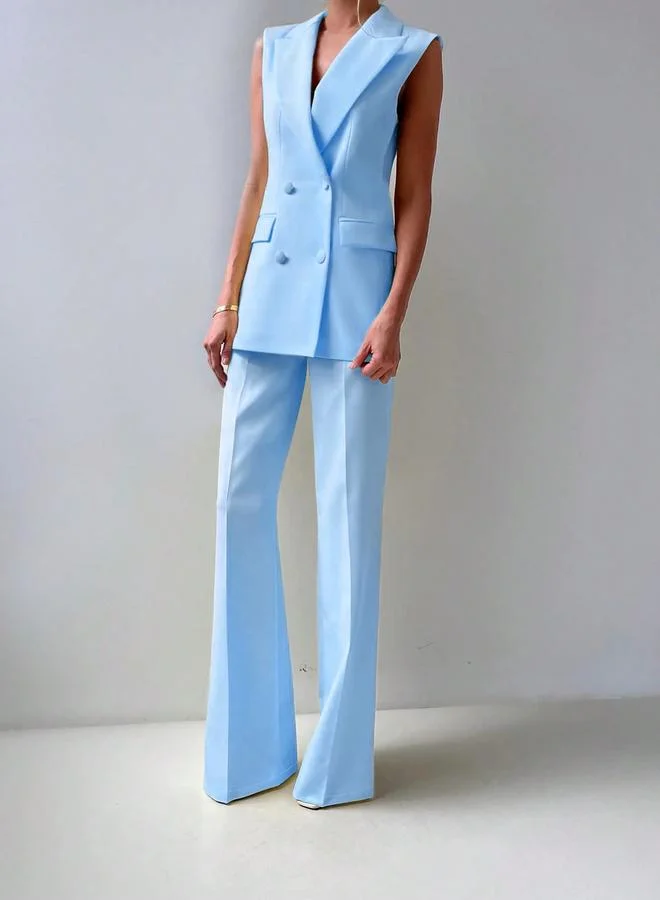تايك تو Take Two Blue Tailored Waistcoat and Trousers Co-Ords