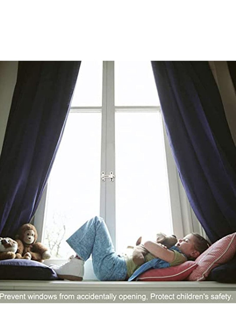 Stainless Steel Flip Latch Gate Latches Bar Latch Safety Door Lock, Hasp Lock Sliding for Window Cabinet Room Accessorries,Brushed Finish - Image 5