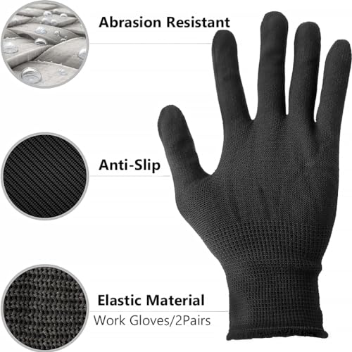 STHIRA® Car Window Film Tint Tool Kit, Vinyl Wraps Application and Removal Tool Kit with 2 Pairs Gloves, Felt Squeegee, Scraper, Edge Trimmer, and Retractable Cutter for Car Wrap, Window Tint, Decal - Image 4