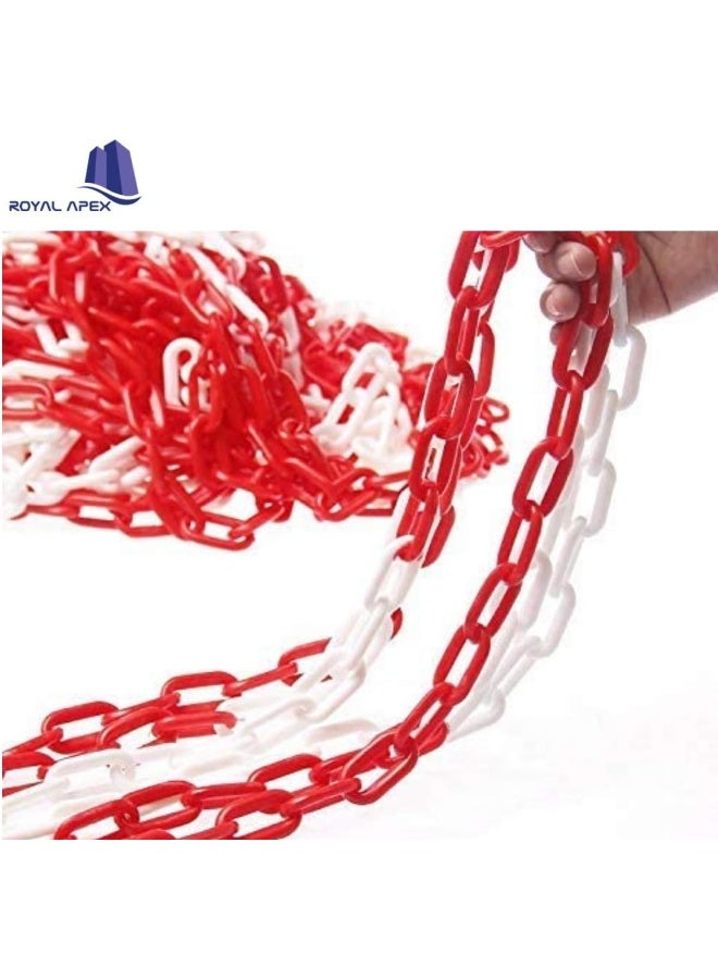 Royal Apex Multi-Purpose PVC Barrier Chain For Safety Parking Space, Decorative Garden Fence And Warehouse Caution Safe Barrier Etc… (6MMx15M Red & White) - Image 4