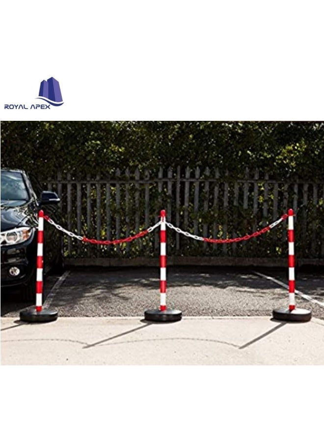 Royal Apex Multi-Purpose PVC Barrier Chain For Safety Parking Space, Decorative Garden Fence And Warehouse Caution Safe Barrier Etc… (6MMx15M Red & White) - Image 5