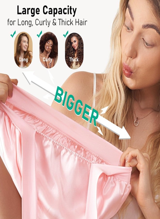 LitBear 100% Mulberry Silk Bonnet for Sleeping Women, 6A 22 Momme, Large Double-Layer Silk Hair Wrap with Tie Band, Non-Slip Turban, Includes Silk Scrunchie - Image 5