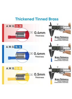 KASTWAVE 200 Pcs Insulated Electrical Connectors Kit Electrical Insulated Automotive Wire Crimp Terminals Splice Resists Corrosion  - Image 2