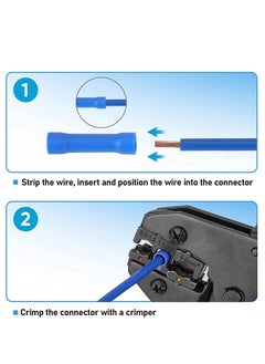 KASTWAVE 200 Pcs Insulated Electrical Connectors Kit Electrical Insulated Automotive Wire Crimp Terminals Splice Resists Corrosion  - Image 4