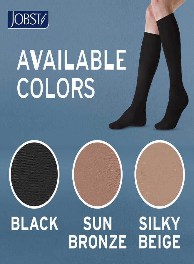 JOBST ACTIVA Opaque 20-30 mmHg Compression Socks for Women and Men, Knee High, Closed Toe, Black, Large - Image 3