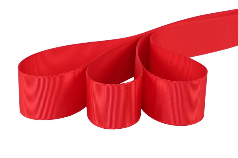 Ribbonitlux 1.5" Wide Solid Grosgrain Ribbon 25 Yards (250-Red）, Set for Gift Wrapping, Party Decor, Sewing Applications, Wedding and Craft - Image 2