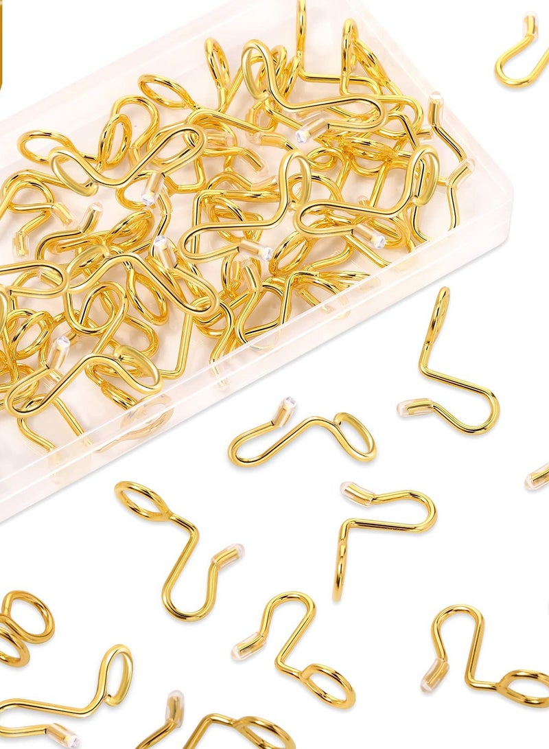 25 Pieces Clothes Hanger Connector Hooks, Metal Hanger Extender Hooks Hanger Hooks For Velvet Hangers Plastic Wooden Closet Space Saving, Gold, 25 Pieces