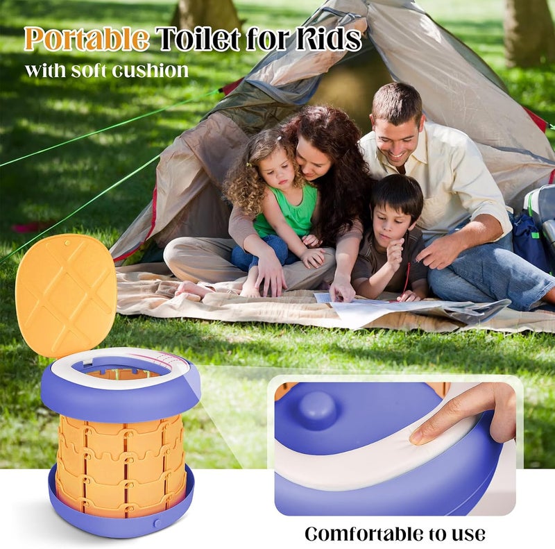 Inmorven Portable Toilet Camping Retractable Potty Adjustable Height Camp Potty for Adults Kids, Foldable Portable Toilet or Camping, Car, Travel, Boat, Beach, Tent and Emergency Use - S - Image 4