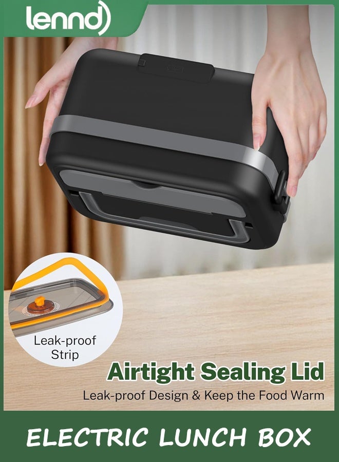 LENND Electric Lunch Box for Adults, 16000mAh Rechargeable Self-Heating Lunch Box Food Warmers with Timer & Adjustable Heating, 34oz/1L Container with Insulated Bag for Office Car Outdoor - Image 4