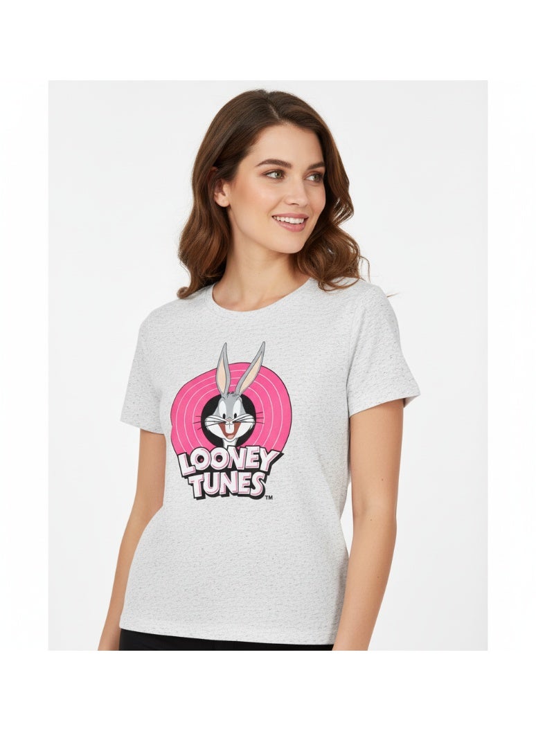 Looney Tunes T-SHIRT LADIES LOONEY TUNES R/N S/S ZC - Image 1
