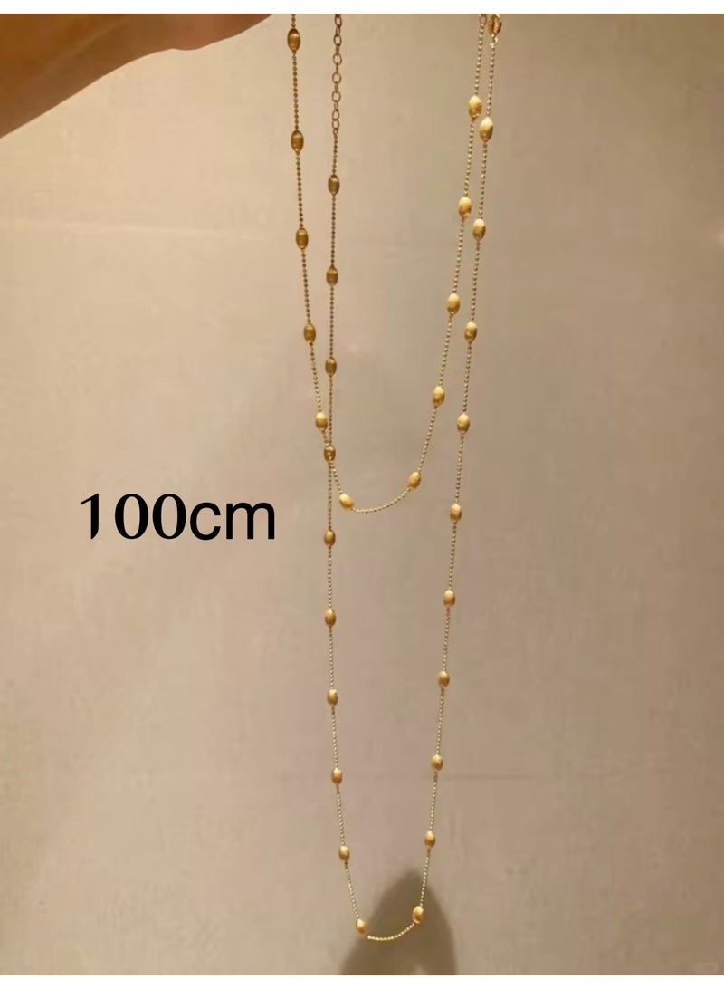 GOLDMAX 18k Gold Plated Necklace For Women Size 100cm - Image 5